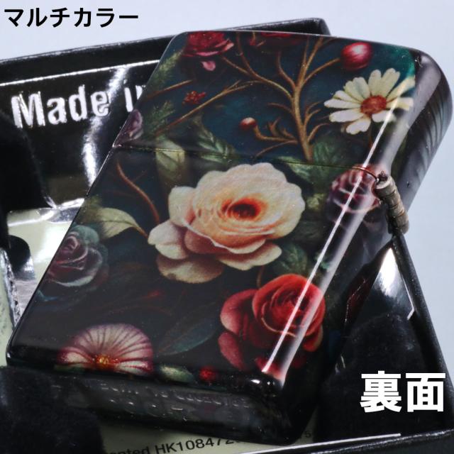 ZIPPO/Butterfly Skull Design スカル 髑髏 バタフライスカル 蝶 花 5面連続マルチカラープリント&クリアコート US 2025秋冬モデル 46848画像3
