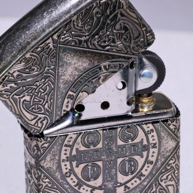 ZIPPO/アーマー ZIPPO Armor ケルティッククロス ニッケルイブイバレル 4面エッチング加工 CELTIC-CRS-NIB画像6