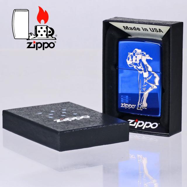 ZIPPO/人気の「WINDY」デザイン クラシカル ウィンディ イオンコートブルー オイルライター CL-WINDY-BL画像4