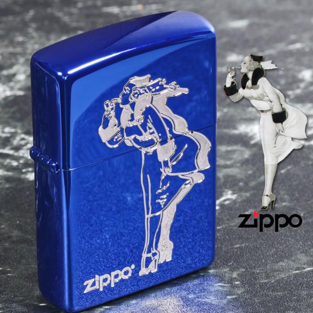 ZIPPO/人気の「WINDY」デザイン クラシカル ウィンディ イオンコートブルー オイルライター CL-WINDY-BL画像5