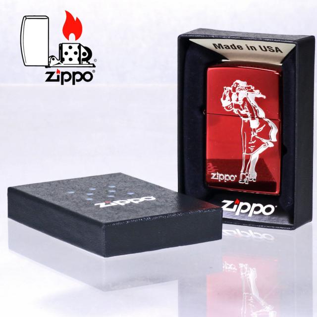 ZIPPO/人気の「WINDY」デザイン クラシカル ウィンディ イオンコートレッド オイルライター CL-WINDY-RD画像4