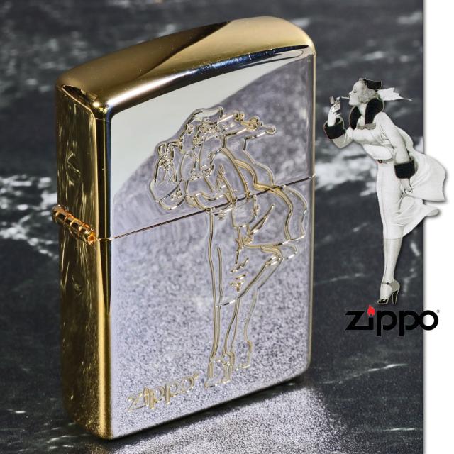 ZIPPO/人気の「WINDY」デザイン クラシカル ウィンディ シルバー・ゴールドミラー オイルライター CL-WINDY-SG画像5