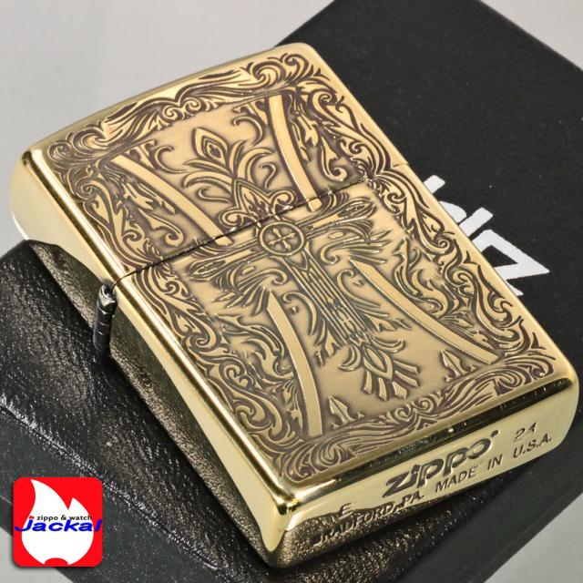 ZIPPO/クロスシリーズ 真鍮イブシ エッチング 十字架 CROSS-BS画像4