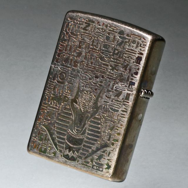 ZIPPO/エジプト神話アヌビス（Anubis） Vintage stple 天然石ラピスラズリ ユーズドフィニッシュ 両面加工 V-Anubis EGV-ANUBIS画像7