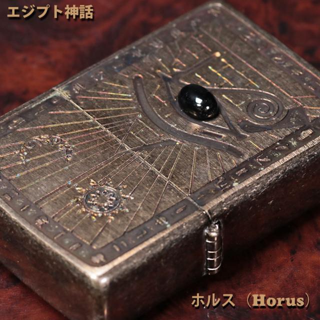 ZIPPO/エジプト神話ホルス(Horus) Vintage stple 天然石オニキス ユーズドフィニッシュ 両面加工 V-Horus EGV-HORUS画像3