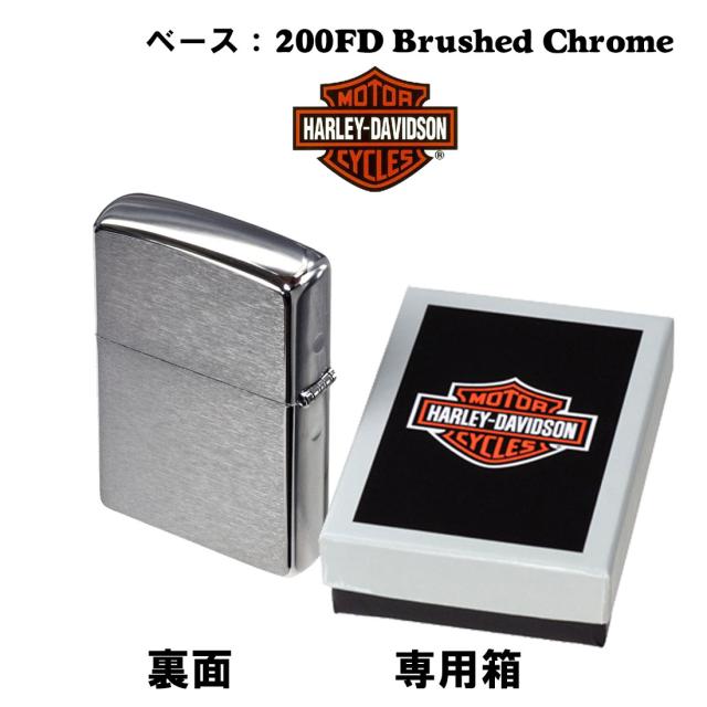 ZIPPO/ハーレーダビッドソン Harley-Davidson HARLEY ロゴ プリント ブラッシュクローム HD-200HD-H252画像4