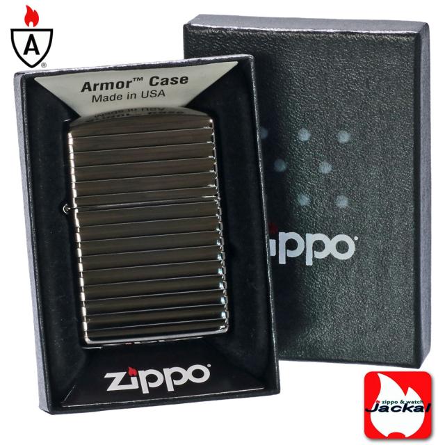 ZIPPO/ARMOR アーマー　ホリゾンタルストライプ ブラックニッケル BNC 3次元立体彫刻 4面連続加工　Horizontal Stripe HS-BNC画像5