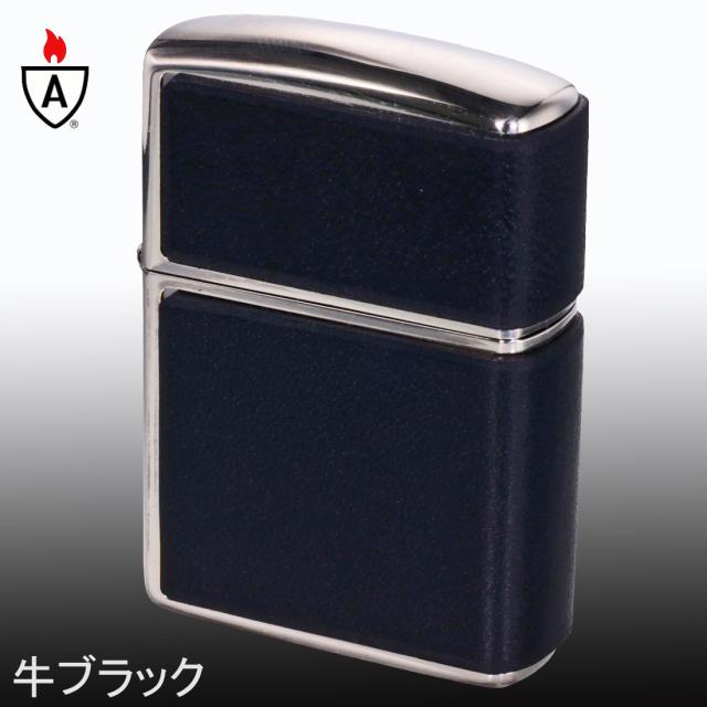 ZIPPO/armor アーマー レザー カバード 本牛革貼り ブラック ニッケルいぶし LCN-BK画像5