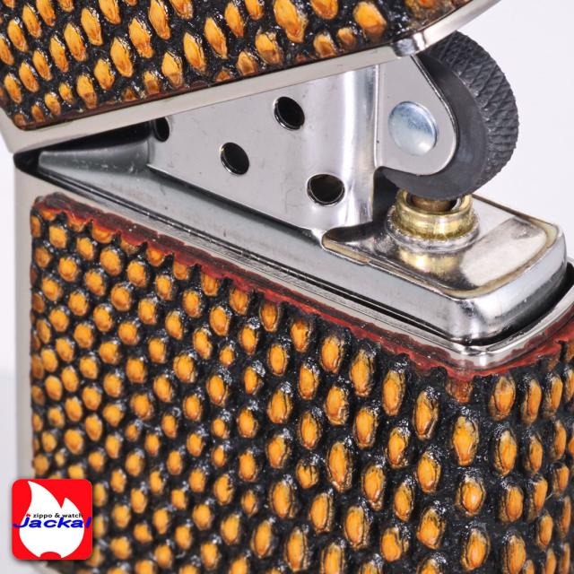 ZIPPO/armor アーマー レザー カバード 本革貼り リザード ニッケルいぶし LCN-LI画像4