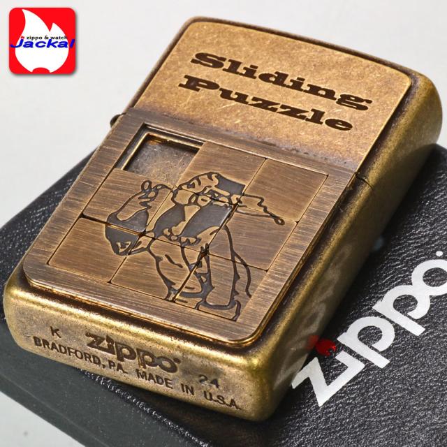 ZIPPO/人気の「WINDY」デザイン　ウィンディ　メタルパズルガール オイルライター プレート貼り ブラスバレル MPG-BS 画像6