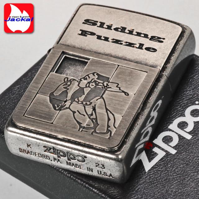ZIPPO/人気の「WINDY」デザイン　ウィンディ　メタルパズルガール オイルライター プレート貼り クロームバレル MPG-SV画像6
