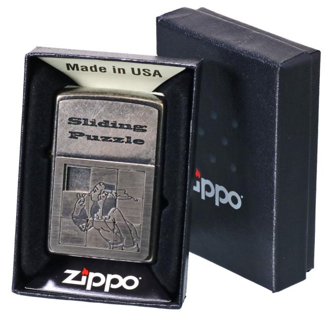 ZIPPO/人気の「WINDY」デザイン　ウィンディ　メタルパズルガール オイルライター プレート貼り クロームバレル MPG-SV画像7