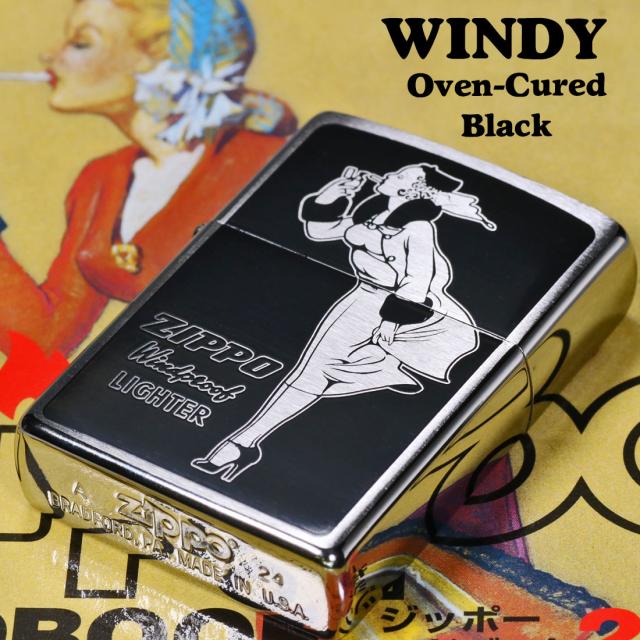 ZIPPO/人気の「WINDY」デザイン　ウィンディ プリント(Oven-Cured)  B オイルライター　P-WINDY-B画像1