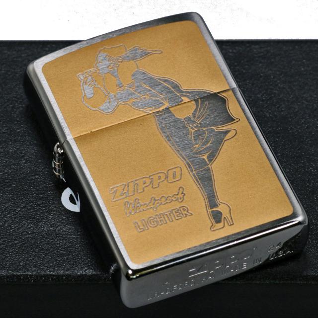 ZIPPO/人気の「WINDY」デザイン　ウィンディ プリント(Oven-Cured)  G ゴールド オイルライター　P-WINDY-G画像5