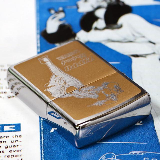 ZIPPO/人気の「WINDY」デザイン　ウィンディ プリント(Oven-Cured)  G ゴールド オイルライター　P-WINDY-G画像7