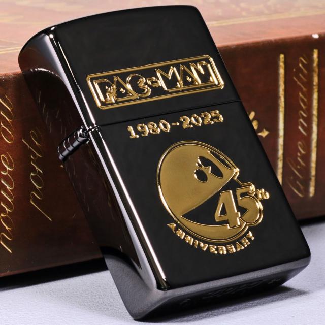 ZIPPO/限定 パックマン 45周年記念モデル PACMAN シリアルナンバー入り ブラックニッケル＋凹マスク金　PAC45画像3