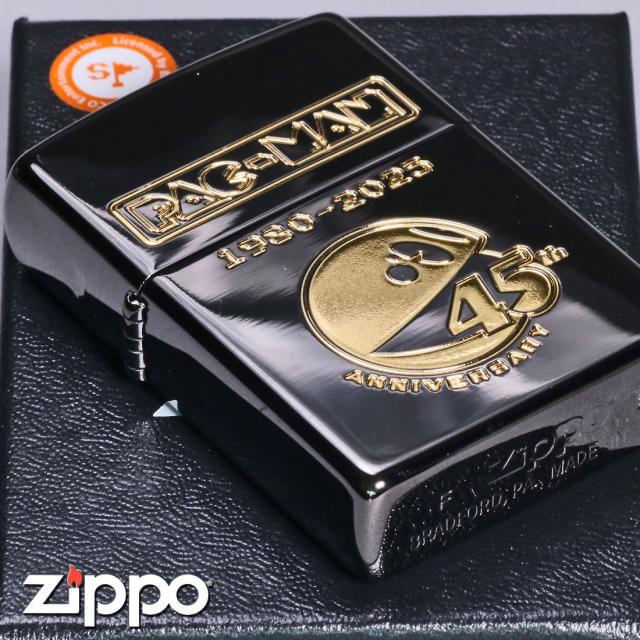 ZIPPO/限定 パックマン 45周年記念モデル PACMAN シリアルナンバー入り ブラックニッケル＋凹マスク金　PAC45画像8
