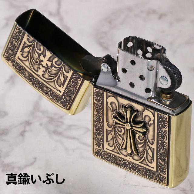 ZIPPO/ZP ソリッドフレームメタル BS クロス メタル貼り  BSイブシ SOLID-CRS-BS画像5