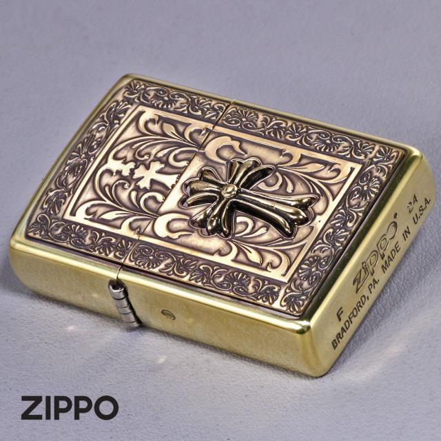 ZIPPO/ZP ソリッドフレームメタル BS クロス メタル貼り  BSイブシ SOLID-CRS-BS画像8