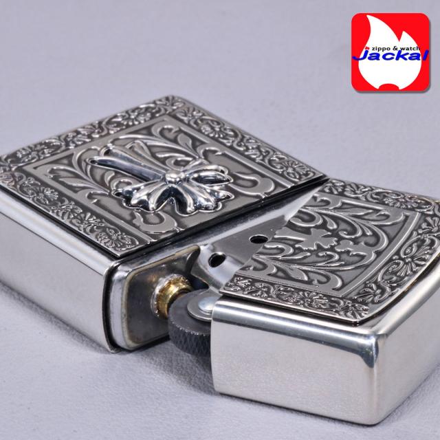 ZIPPO/ZP ソリッドフレームメタル BS クロス メタル貼り  BSイブシ SOLID-CRS-BS画像3