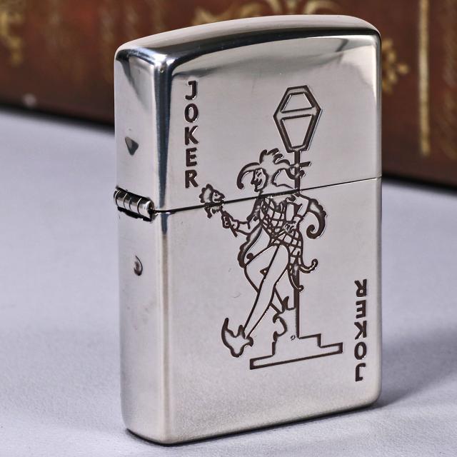 ZIPPO/ZP トランプ  ジョーカー ドランカー 銀イブシ エッチング zTR-J画像5