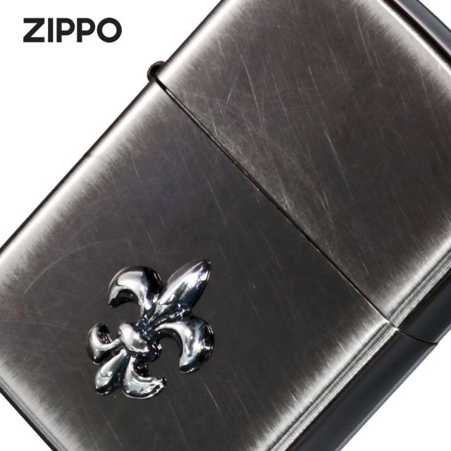 ZIPPO/ユーズドメタル NiB ユリ スピニングブラッシュ ユリ（リリー）メタル貼り　USD-YURI画像5