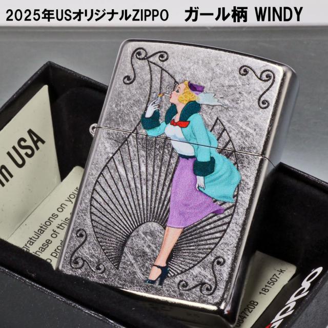ZIPPO/USオリジナルZIPPO 2025 人気の「WINDY」デザイン Windy Flame ストリートクローム プリント加工 zZ207-125614画像2