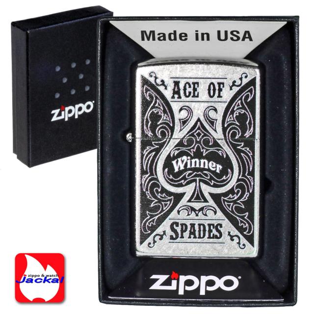 ZIPPO/USオリジナルZIPPO 2025 トランプ柄 スペードデザイン ACE OF SPADES ストリートクローム プリント加工 zZ207-125615画像3