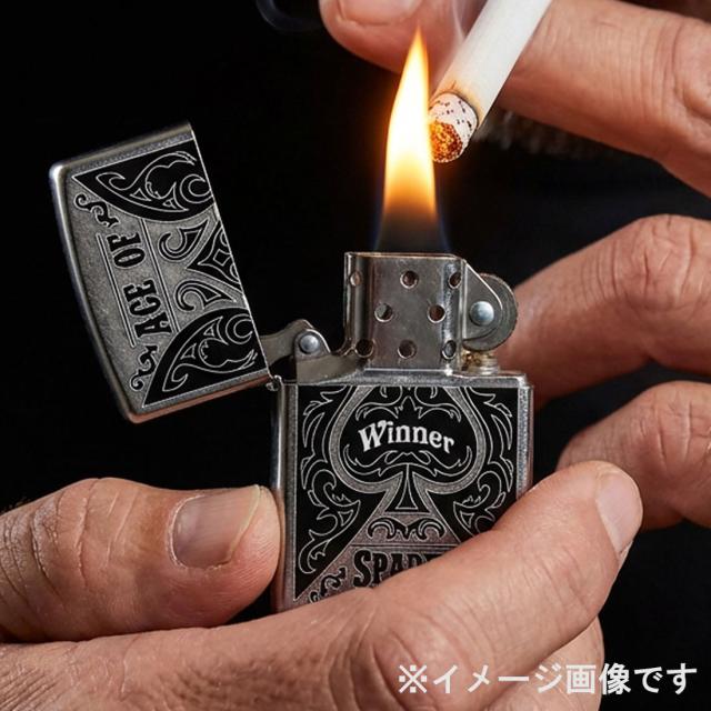 ZIPPO/USオリジナルZIPPO 2025 トランプ柄 スペードデザイン ACE OF SPADES ストリートクローム プリント加工 zZ207-125615画像8