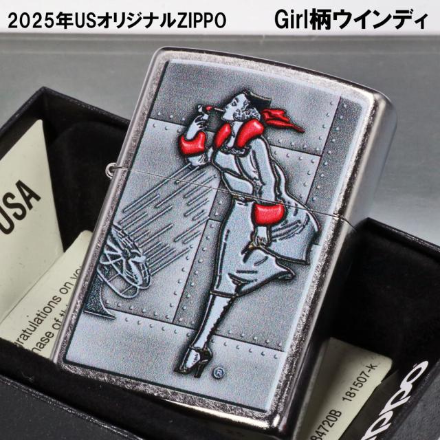 ZIPPO/USオリジナルZIPPO 2025 人気の「WINDY」デザイン Windy Flame ストリートクローム プリント加工 Z207-125617画像2
