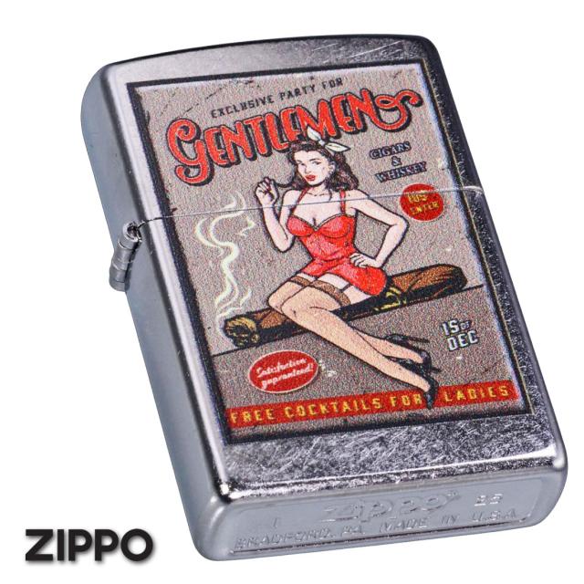 ZIPPO/USオリジナルZIPPO 2025 ガール柄 レトロポスター柄 ストリートクローム プリント加工 zZ207-125620画像7