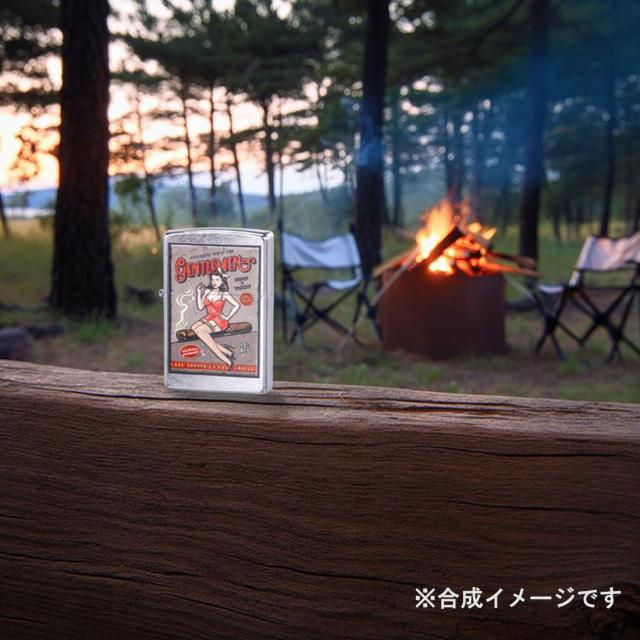ZIPPO/USオリジナルZIPPO 2025 ガール柄 レトロポスター柄 ストリートクローム プリント加工 zZ207-125620画像8