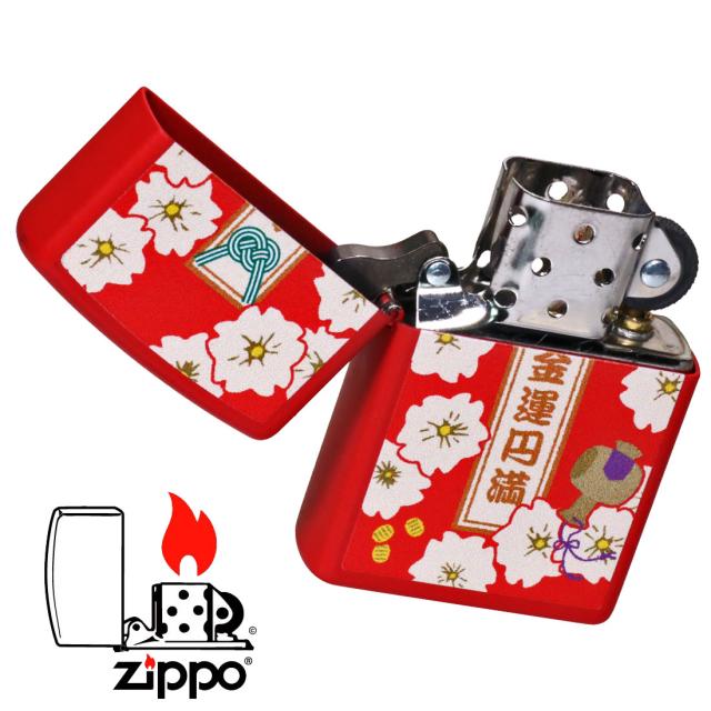 ZIPPO/開運お守り 金運円満 桜 レッドマット Z233OM-C画像4