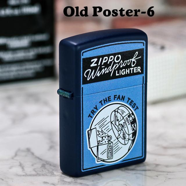 ZIPPO/Old Poster-6 プリント加工 ネイビーマット Z239-119608画像6