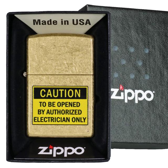 ZIPPO/USオリジナルZIPPO 2025 CAUTION ELECTRICIAN ストリートブラス プリント加工 Z48267-125624画像3