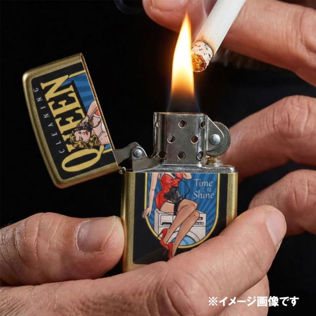 ZIPPO/USオリジナルZIPPO 2025 ガール柄 CLEANING QUEEN ストリートブラス プリント加工 Z48267-125625画像8