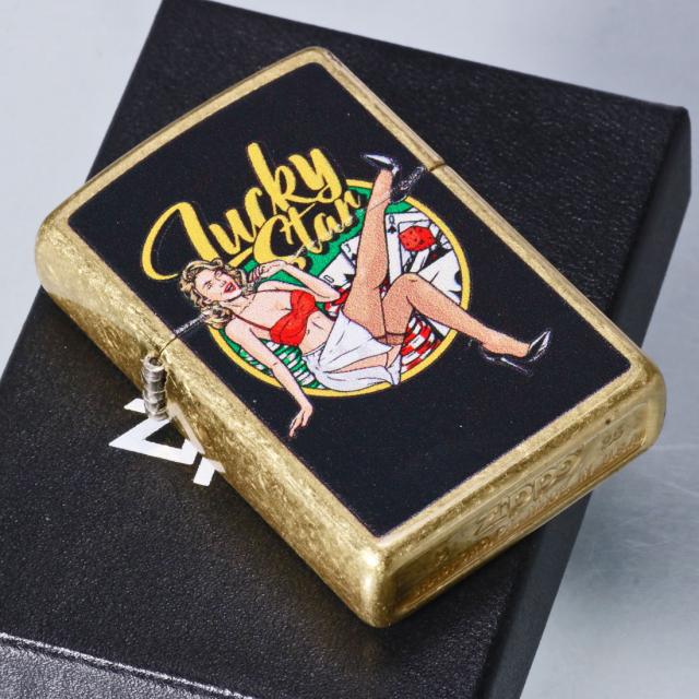 ZIPPO/USオリジナルZIPPO 2025 ガール柄 LUCKY STAR ストリートブラス プリント加工 Z48267-125626画像6