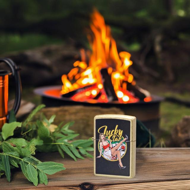 ZIPPO/USオリジナルZIPPO 2025 ガール柄 LUCKY STAR ストリートブラス プリント加工 Z48267-125626画像8