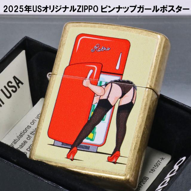 ZIPPO/USオリジナルZIPPO 2025 ピンナップガール柄 FRIDGE PINUP ストリートブラス プリント加工 Z48267-125629画像2