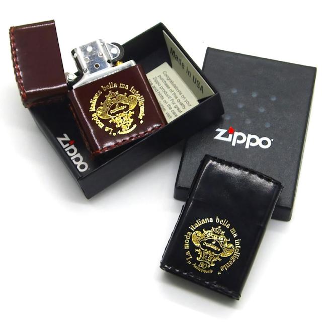 ZIPPO/オロビアンコ 30周年記念限定モデル Orobianco 記念リボン付き 牛革巻き 手縫い 全2色 ORZ-030画像