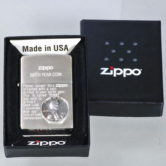 ZIPPO/激レア 蔵出し 長期保管 新品未使用品 バースイヤーコインZIPPO 1971画像7