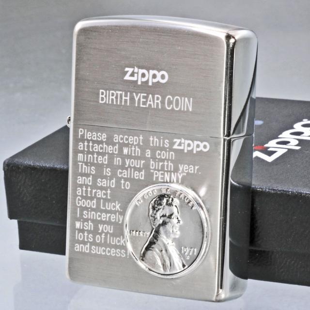 ZIPPO/激レア 蔵出し 長期保管 新品未使用品 バースイヤーコインZIPPO 1971画像8