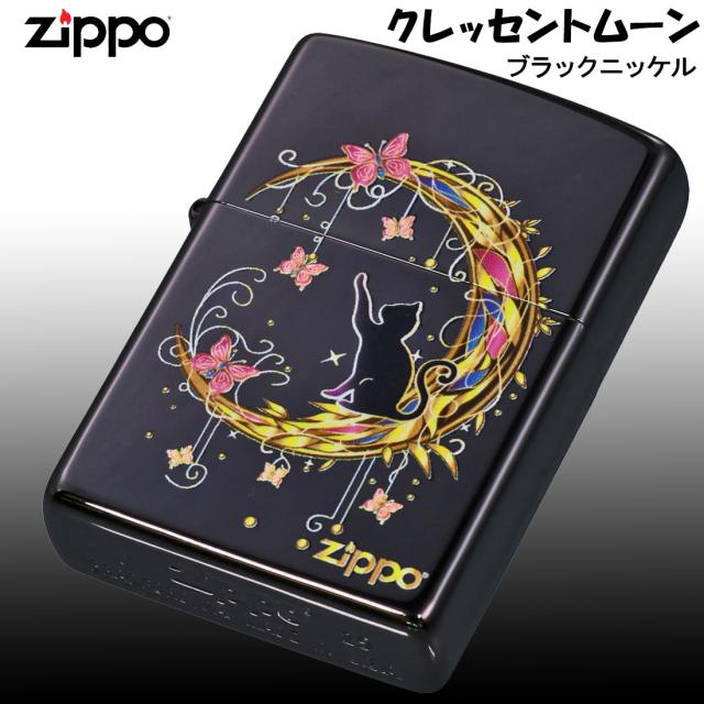ZIPPO/クレッセントムーン BNI ブラックニッケルミラー インクジェットフルカラー CMOON画像2