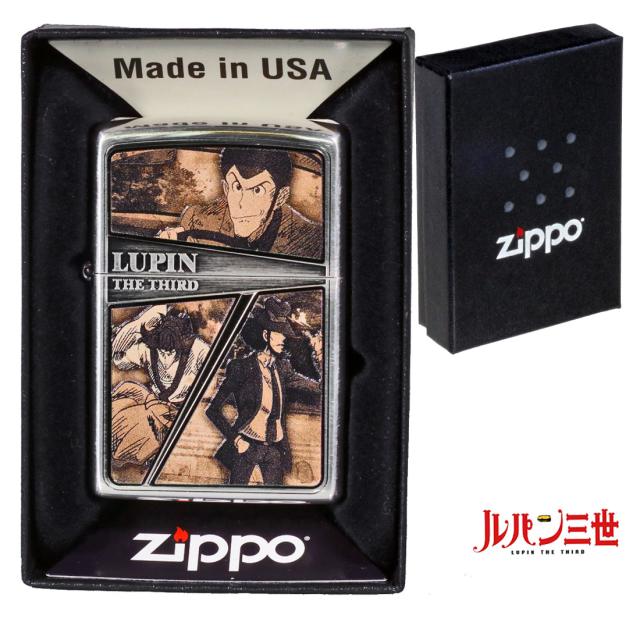 ZIPPO ジッポ-ライター ルパン三世 PART6 セピアフレーム 銀めっきイブシ メタル貼リ 2面エッチング LP-8023画像7