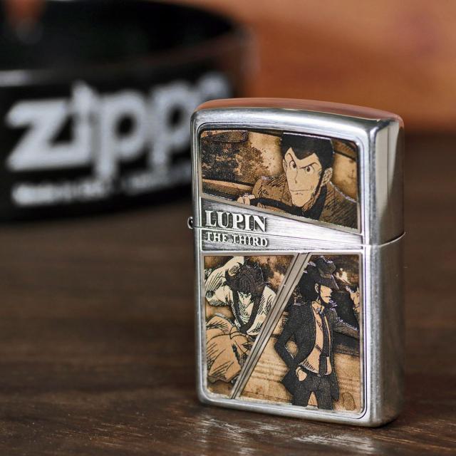 ZIPPO ジッポ-ライター ルパン三世 PART6 セピアフレーム 銀めっきイブシ メタル貼リ 2面エッチング LP-8023画像9