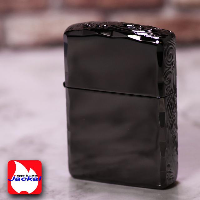 ZIPPO/アーマー3面彫刻 流水紋 BK 両面コーナーシャインレイカット BNiミラー RYUSUI-BK画像3