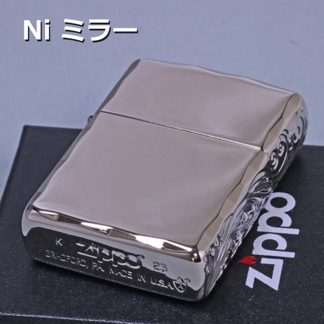 zippo ジッポーライター アーマー3面彫刻 流水紋 Ni 両面コーナーシャインレイカット Niミラー RYUSUI-NI画像2