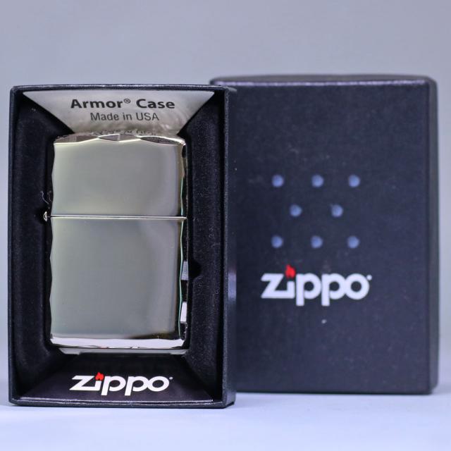 zippo ジッポーライター アーマー3面彫刻 流水紋 Ni 両面コーナーシャインレイカット Niミラー RYUSUI-NI画像5