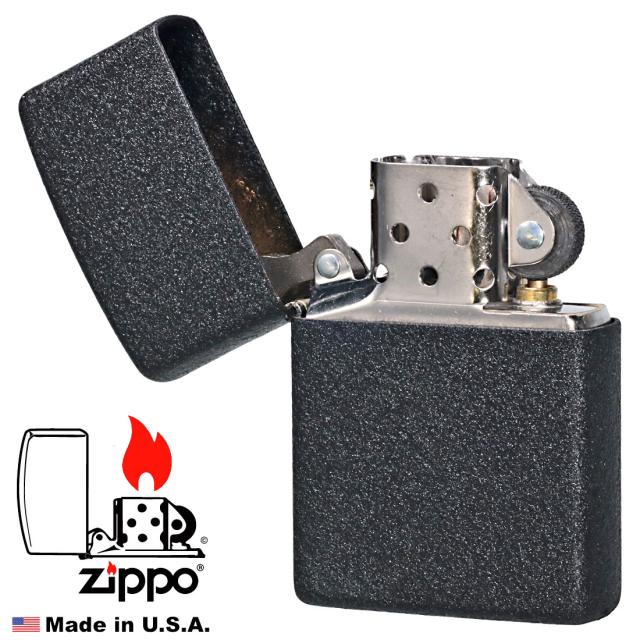 ZIPPO/ブラッククラックル 236 Black Crackle 黒 オイルライター　クラックル加工　＃236画像1