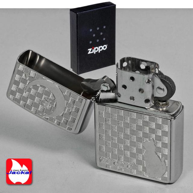 zippo(ジッポーライター)ネコと月 ブラッシュクローム メタルプレート貼り 画像2
